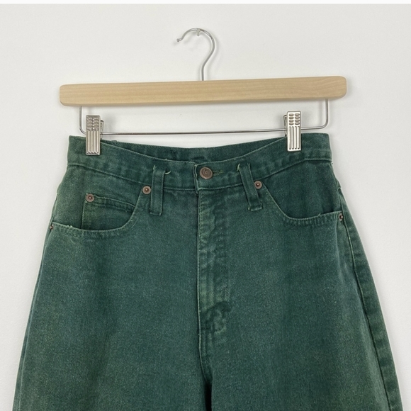 Rare 90s Vintage Lei Forest Green high waisted Jeans - Picture 3 of 9